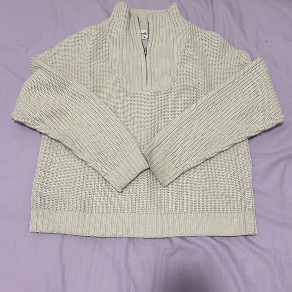 Cream knit quarter zip - Picture 1 of 1